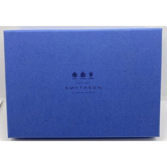 Smythson of Bond Street Panama Glasses Case Black Cross Grain Leather Spain - Picture 6 of 14